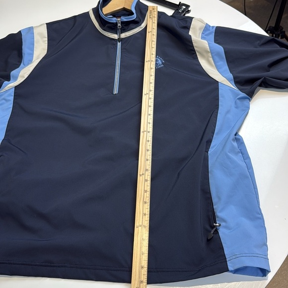 TEHAMA Blue Pebble Beach Golf Windbreaker Half-Zip Jacket Size XL - Picture 5 of 6